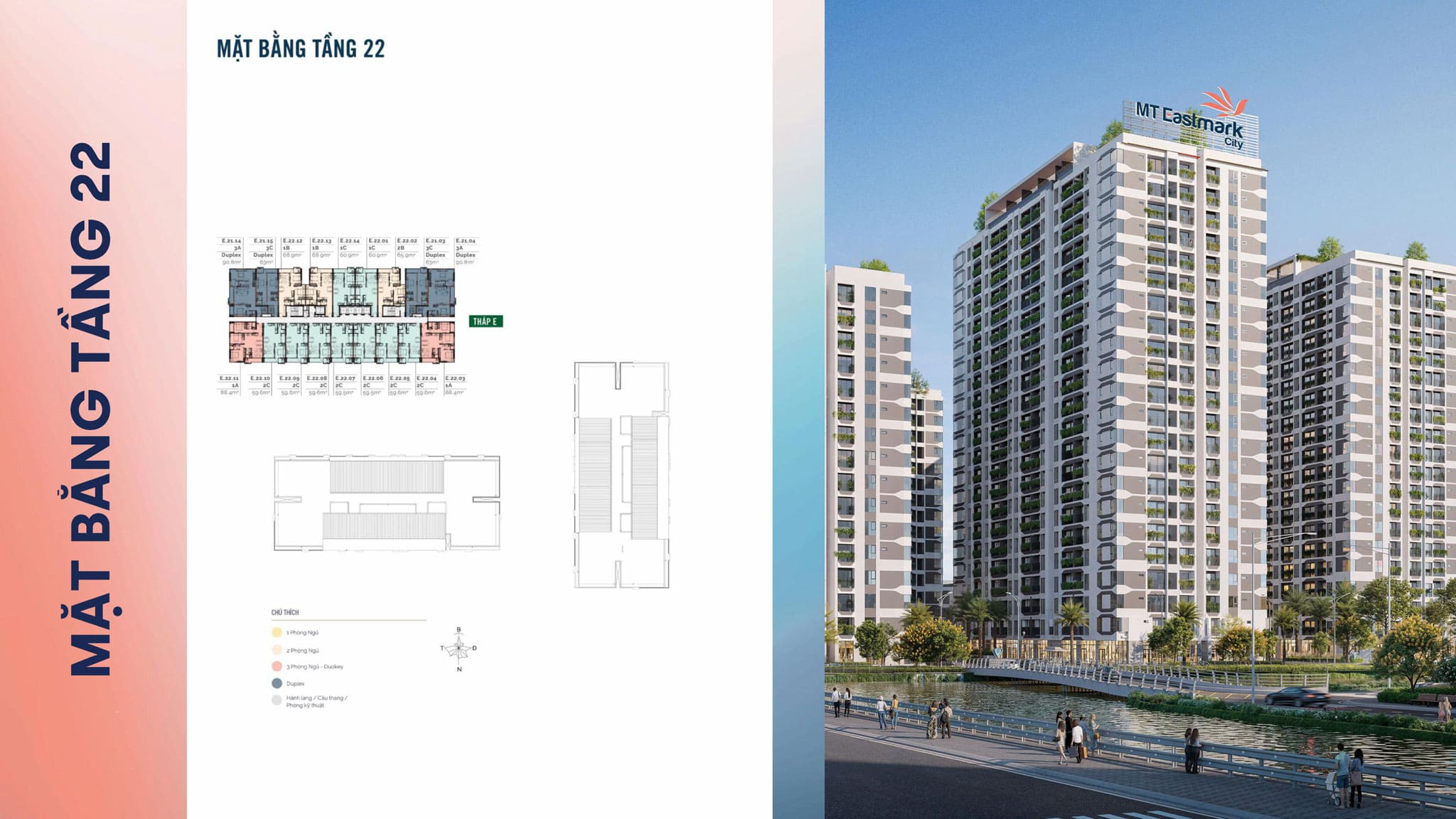 mặt bằng điển hình tầng 22 dự áni mt eastmark city thủ Đức